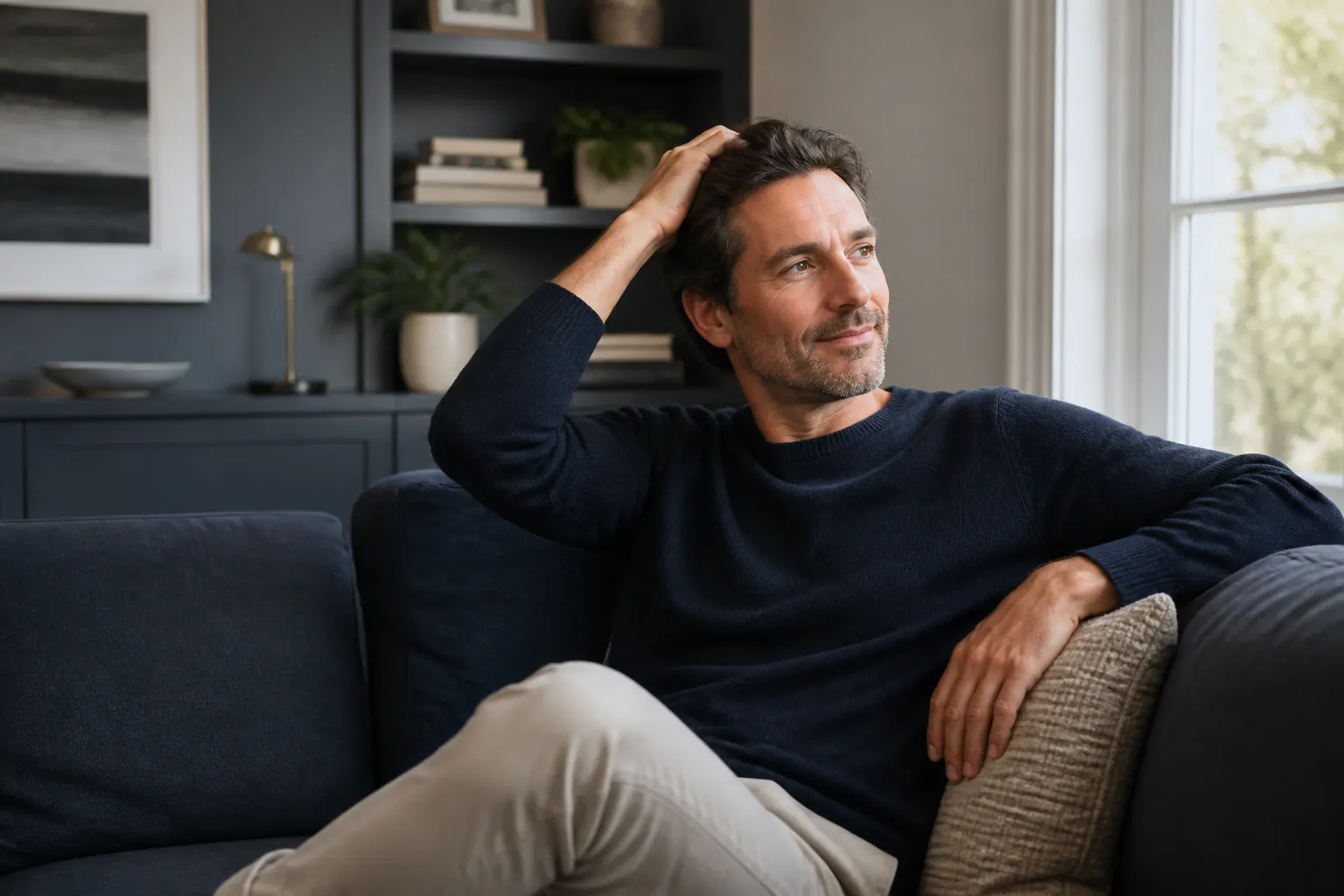 Person with fuller, healthier hair